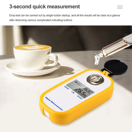2-in-1 Auto Refractometer &ndash; Coffee Sugar Meter 0-25 Percent