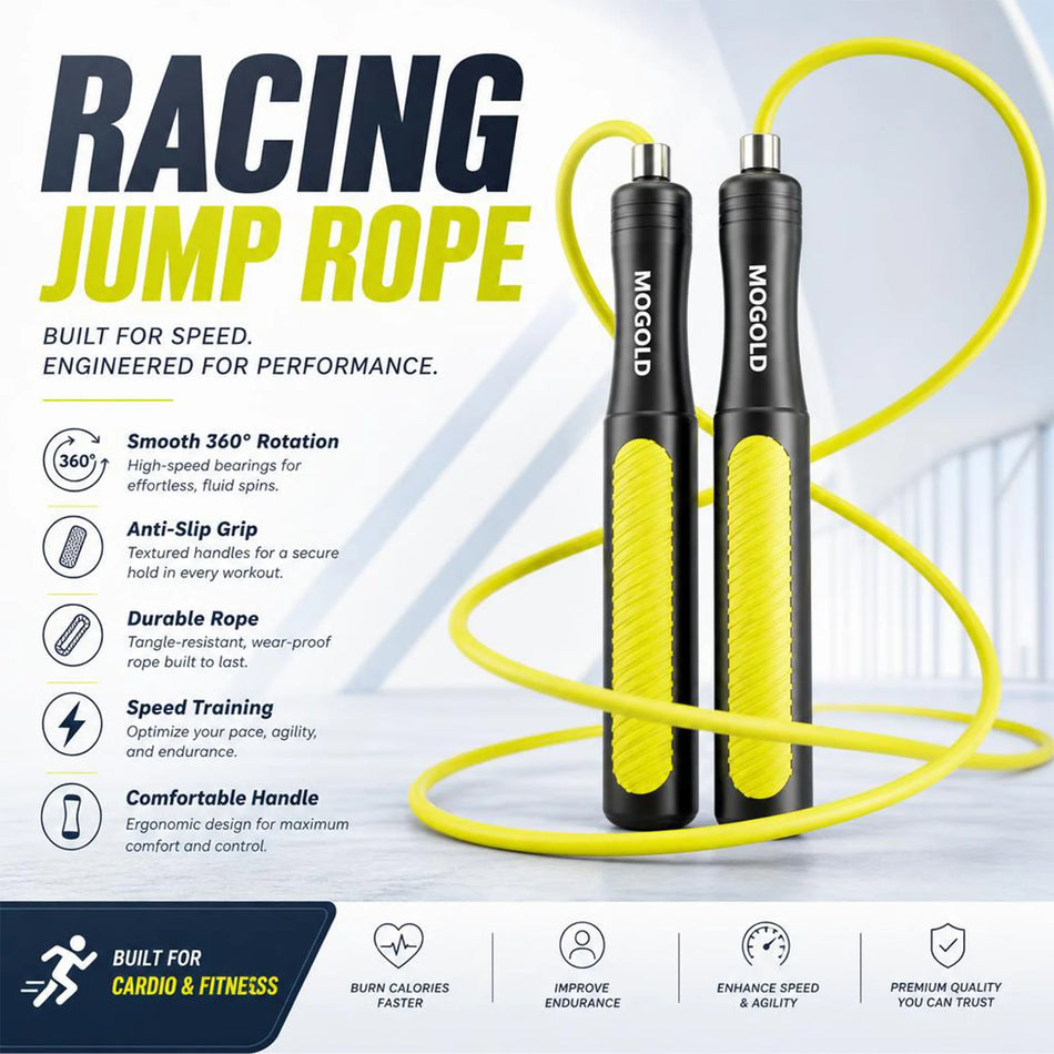 Sfoară de sărit rapidă cu miez din oțel pentru antrenament cardio și fitness