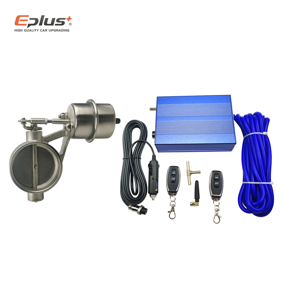 Controlador de Válvula de Escape Universal em Alumínio para Carro 51 63 76mm Azul