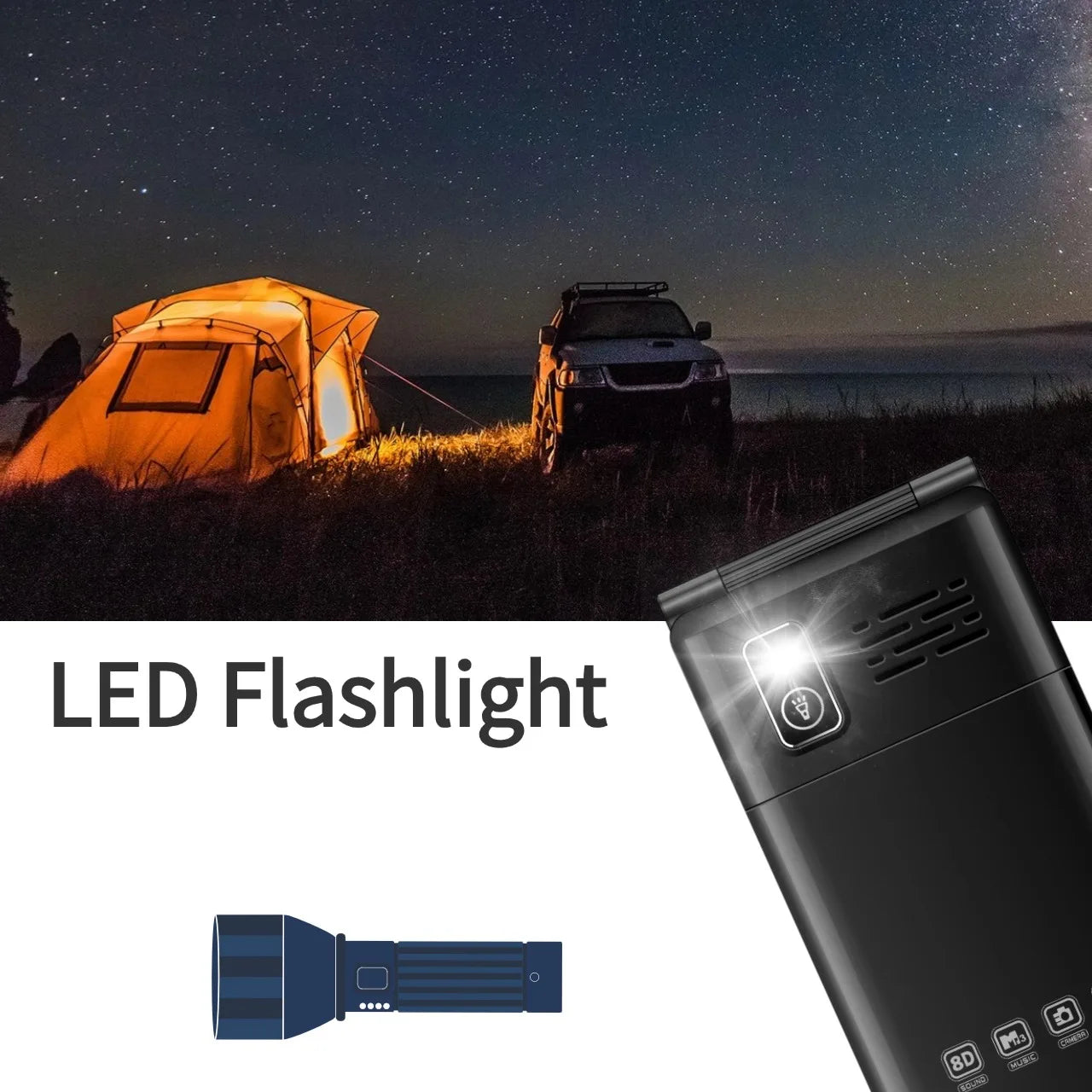 2G GSM Cheap Flip Push-Button Phone For Elderly &ndash; Loud Voice