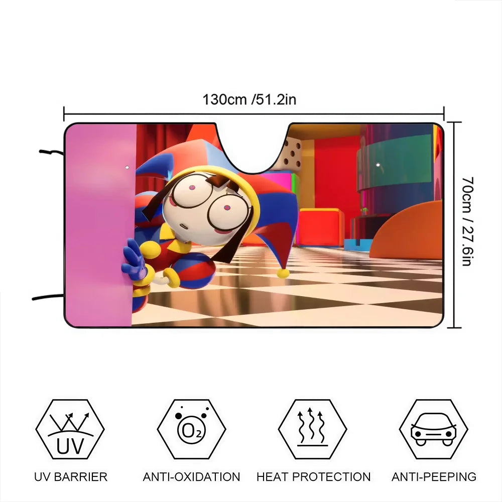 Funny D-Digital-Circus Colourful Car SunShade - UV Protection Windshield Cover z3