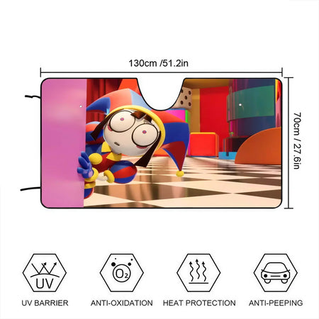 Funny D-Digital-Circus Colourful Car SunShade - UV Protection Windshield Cover z3