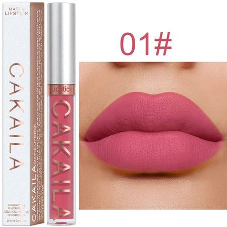 18 Colour Matte Lipstick - Non-Stick Cup Waterproof Lip Gloss 01