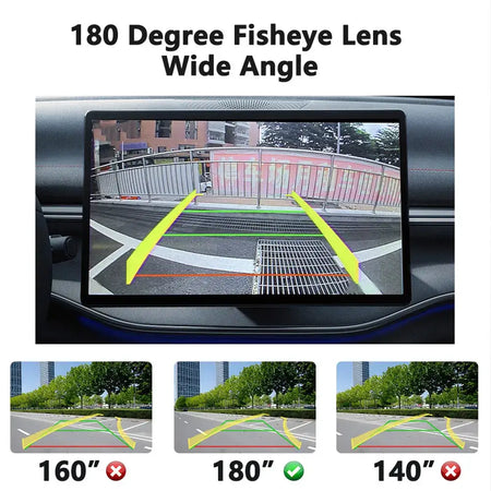 AHD 1080P Dynamic Trajectory Car Backup Camera 180° Fisheye Waterproof Night Vision CVBS/AHD Switchable Vehicle Rear View Camera by InterCyprus Trading Ltd