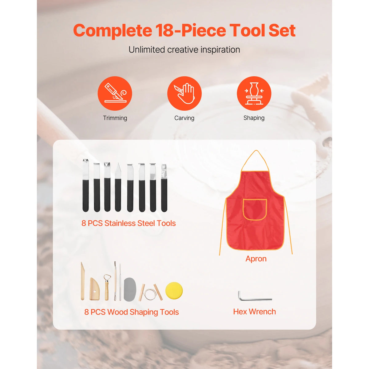 SucceBuy Pottery Wheel &ndash; Variable Speed 60-300 RPM