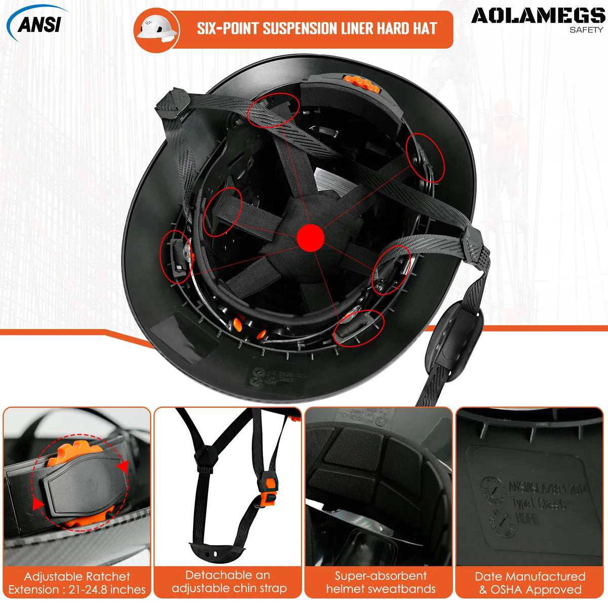 AQM0252 &ndash; Matte Carbon Fiber Full Brim Helmet With Goggles