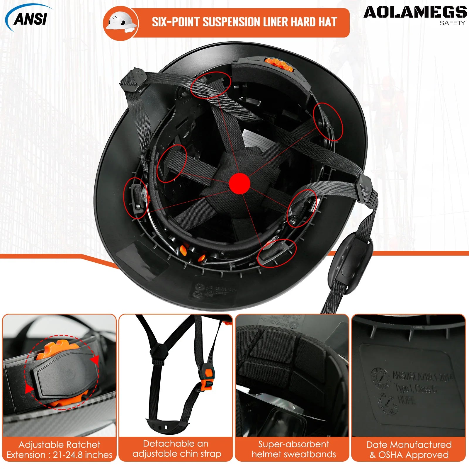 AQM0252 &ndash; Matte Carbon Fiber Full Brim Helmet With Goggles