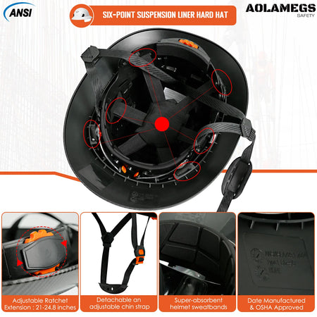 AQM0252 &ndash; Matte Carbon Fiber Full Brim Helmet With Goggles