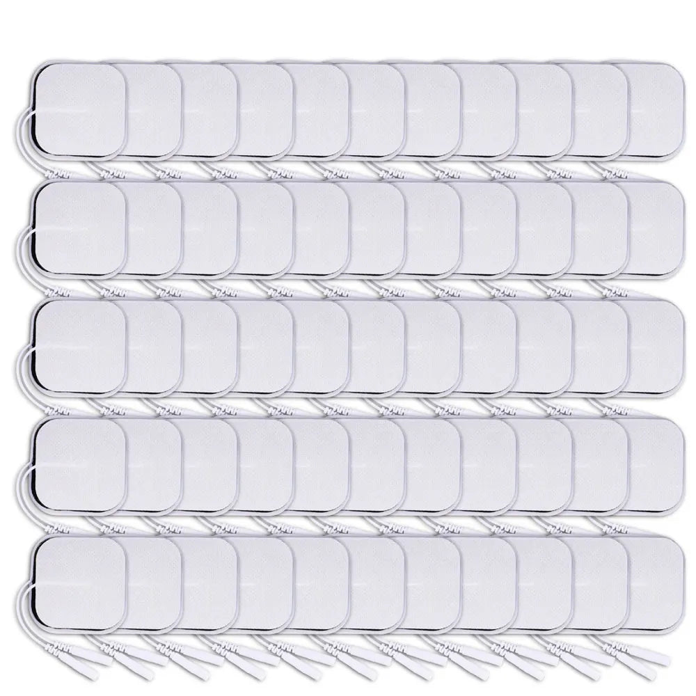 SUOLAER Non-Woven Fabric Self-Adhesive TENS Electrodes Pads for Physiotherapy 100pcs 5x5cm