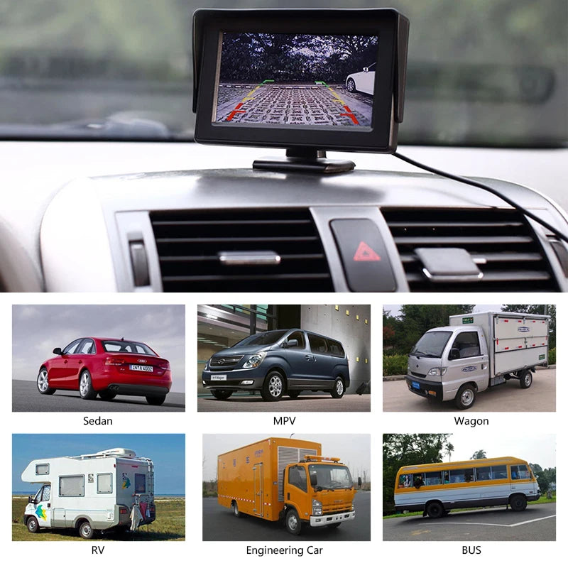 E-ACE Rear View Camera Kit &ndash; Night Vision DVR Waterproof