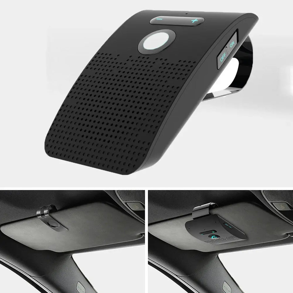 Bluetooth 5.0 Car Audio Receiver With 2W HiFi Speaker And Visor Clip by InterCyprus Trading Ltd