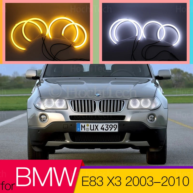 Kit de Anillo Halo LED Angel Eye Con Interruptor de Doble Color Para BMW E83 X3