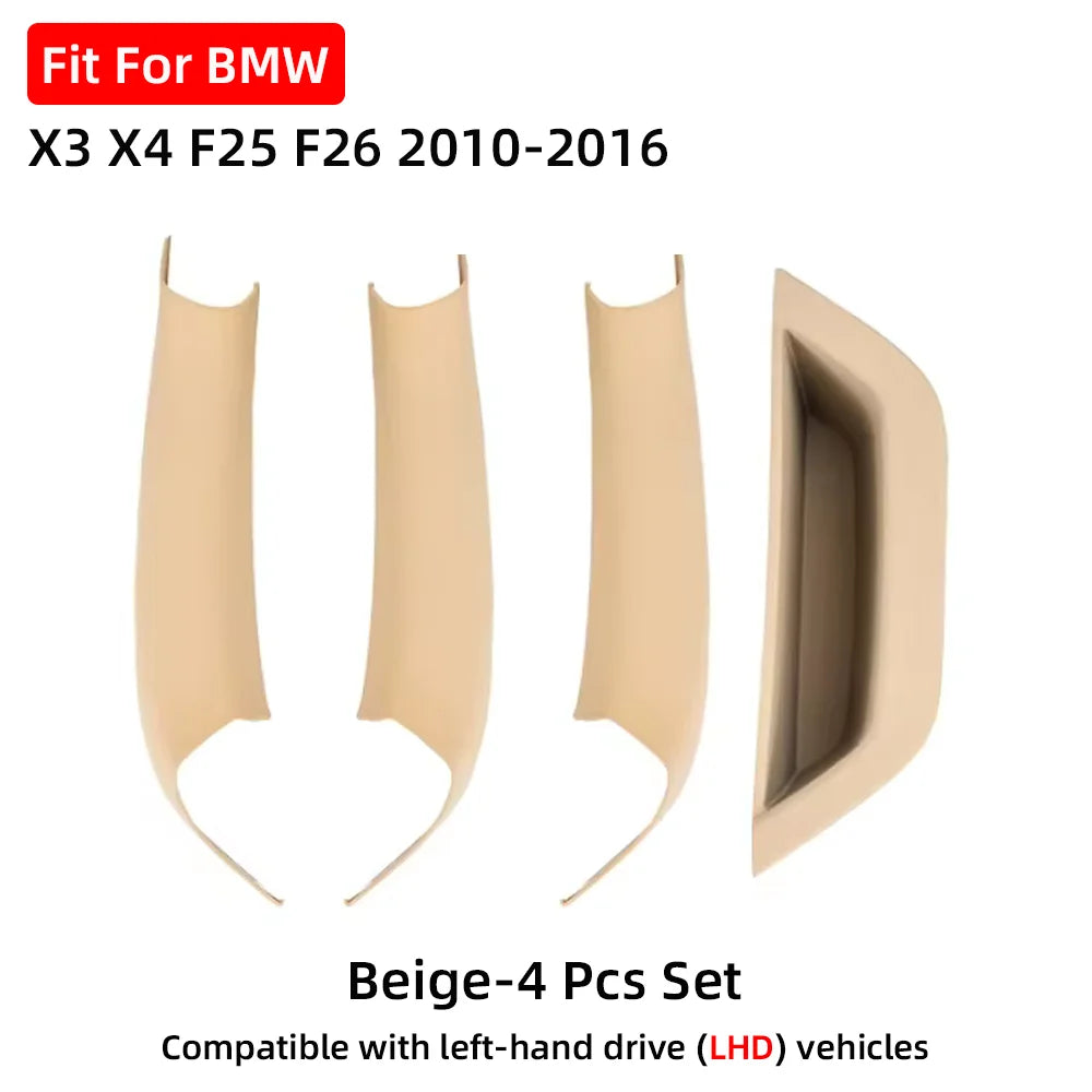 For BMW X3 X4 F25 F26 2010 2011 2012 2013 2014 2015 2016 LHD RHD Car Interior Door Handle Panel Pull Cover Black Beige Carbon by InterCyprus Trading Ltd