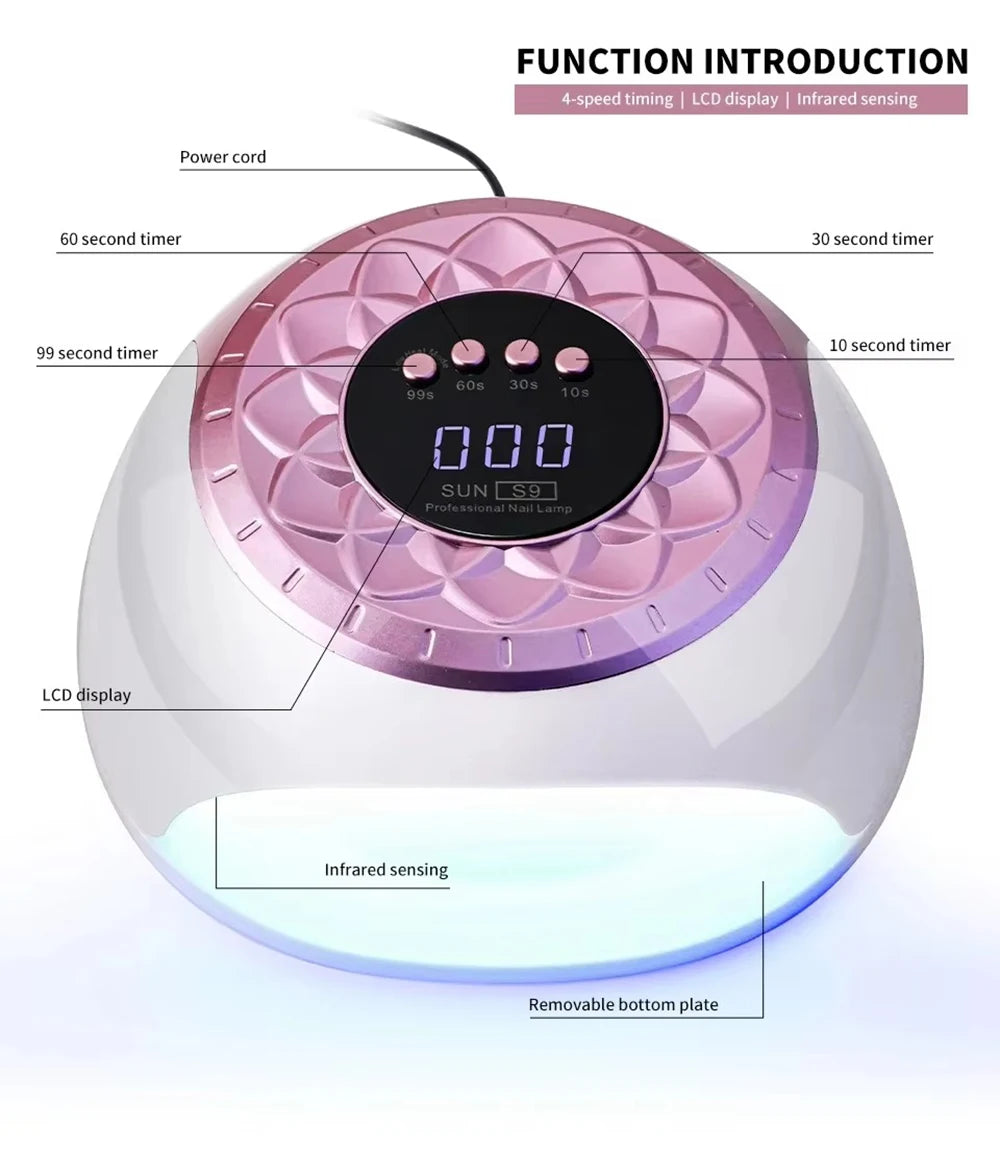 New UV Nail Lamp 268W &ndash; Fast Gel Curing for Home Salon Use