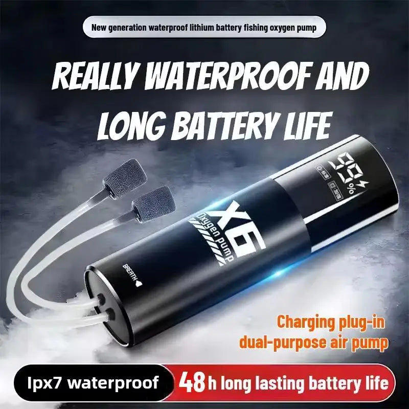 Aquarium Air Pump &ndash; USB Rechargeable Quiet Operation