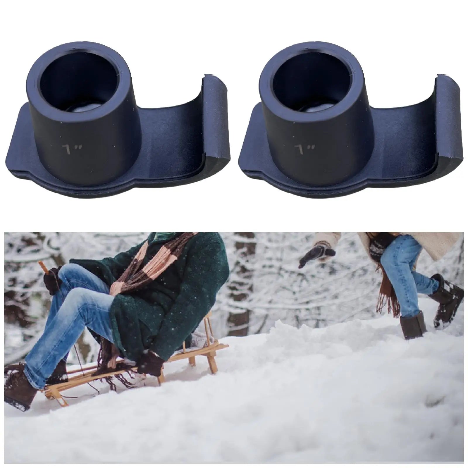 Walker Ski Glides &ndash; Universal Mobility Aid Replacement Sliders Black Hole 25mm