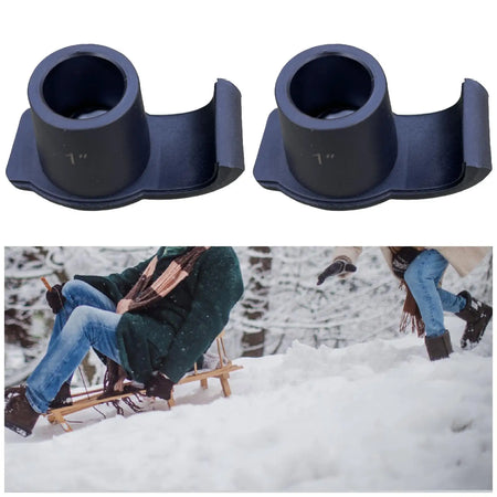 Walker Ski Glides &ndash; Universal Mobility Aid Replacement Sliders Black Hole 25mm