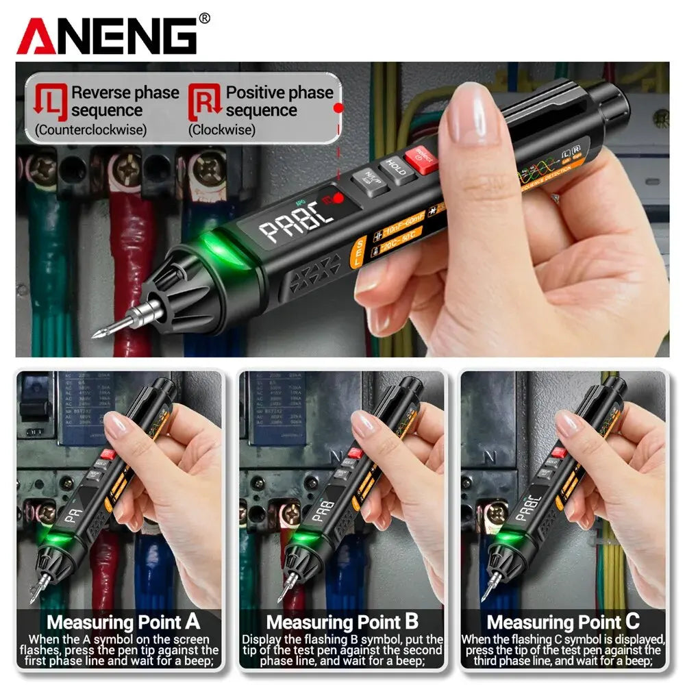 ANENG A3009 Mini Digital Multimeter Pen &ndash; Smart Voice Broadcast Testing
