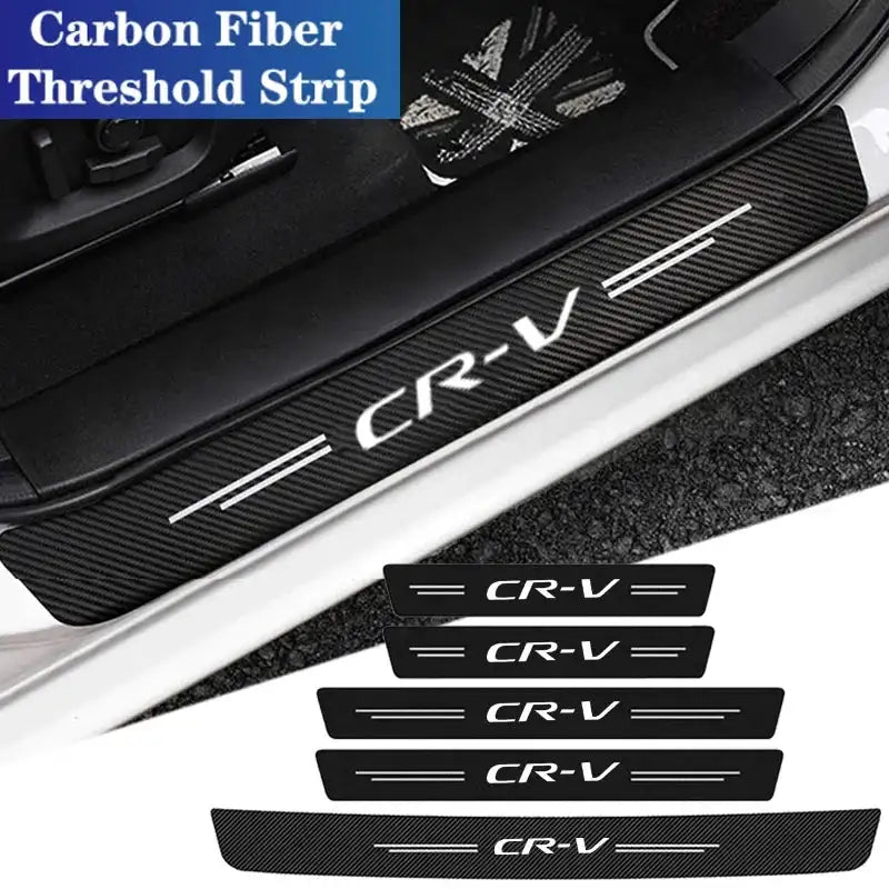 Carbon Fiber Door Sill Protector For Honda CRV 2017 2021
