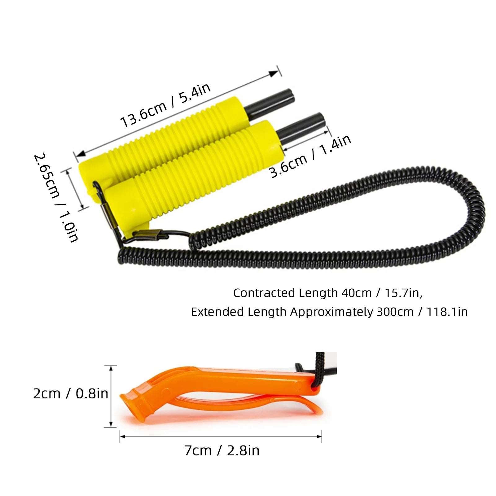 Ice Auger Ice Fishing Retractable Drill - Extendable Rope Yellow