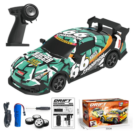 1:18 Remote Control Car &ndash; Glow In Dark 2.4G RC Speed PY380-green