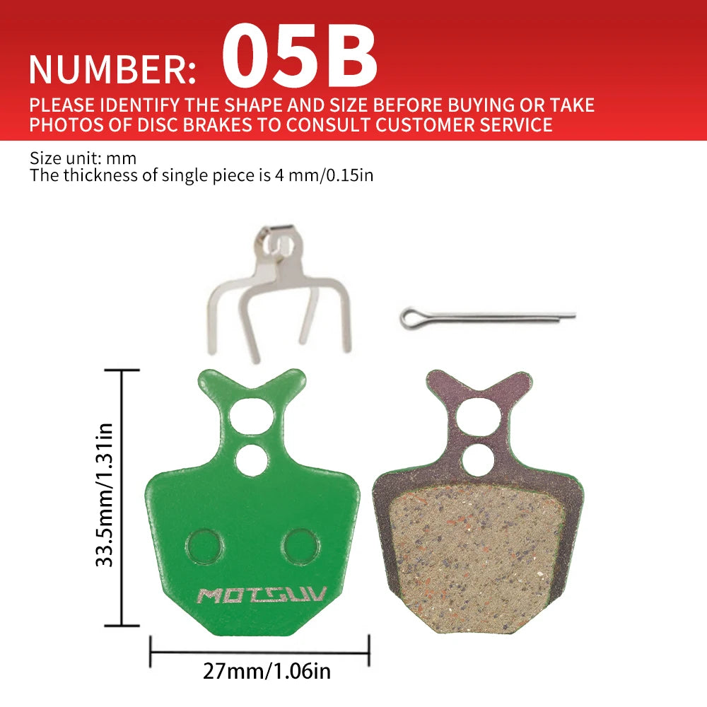 MOTSUV-Bicycle Disc Brakes &ndash; Ceramic Pad Kit Included 4 pares 05B