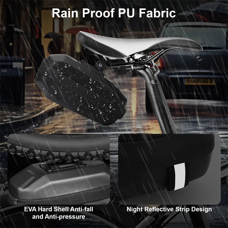 Водоустойчив EVA твърд калъф за велосипедна седалка с отражателни ленти