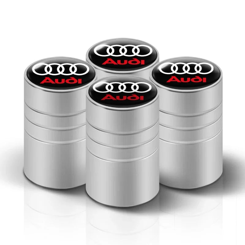 Audi S Line Tire Valve Caps 4Pcs &ndash; Easy Bolt In Fit C-Audi