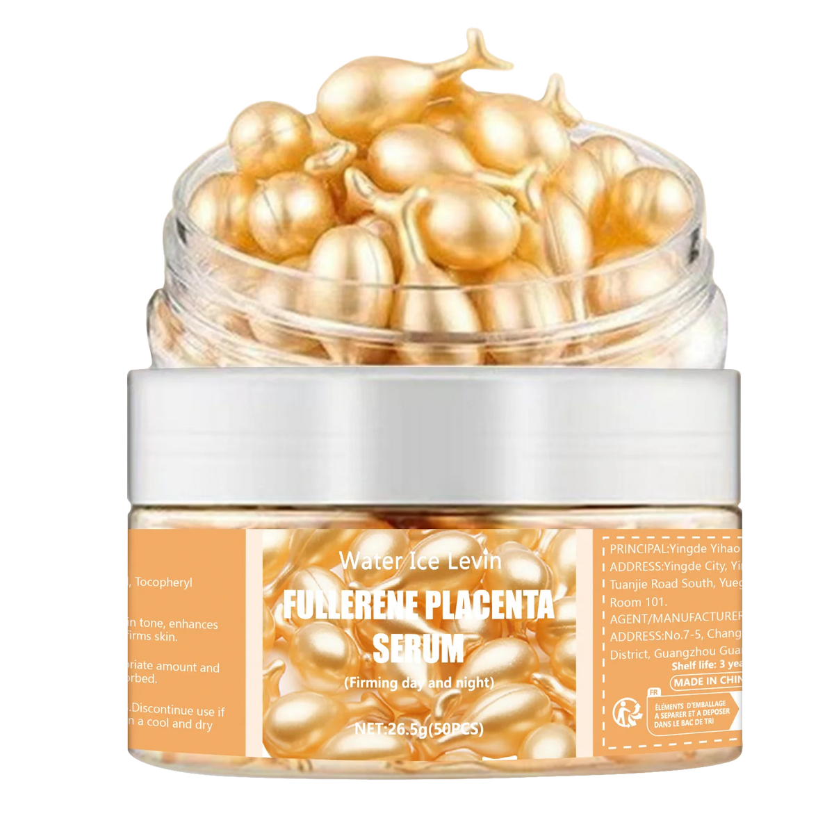 Water Ice Levin Collagen Face Care Capsules &ndash; Moisturizing and Whitening Formula 50Pcs 1 bottle