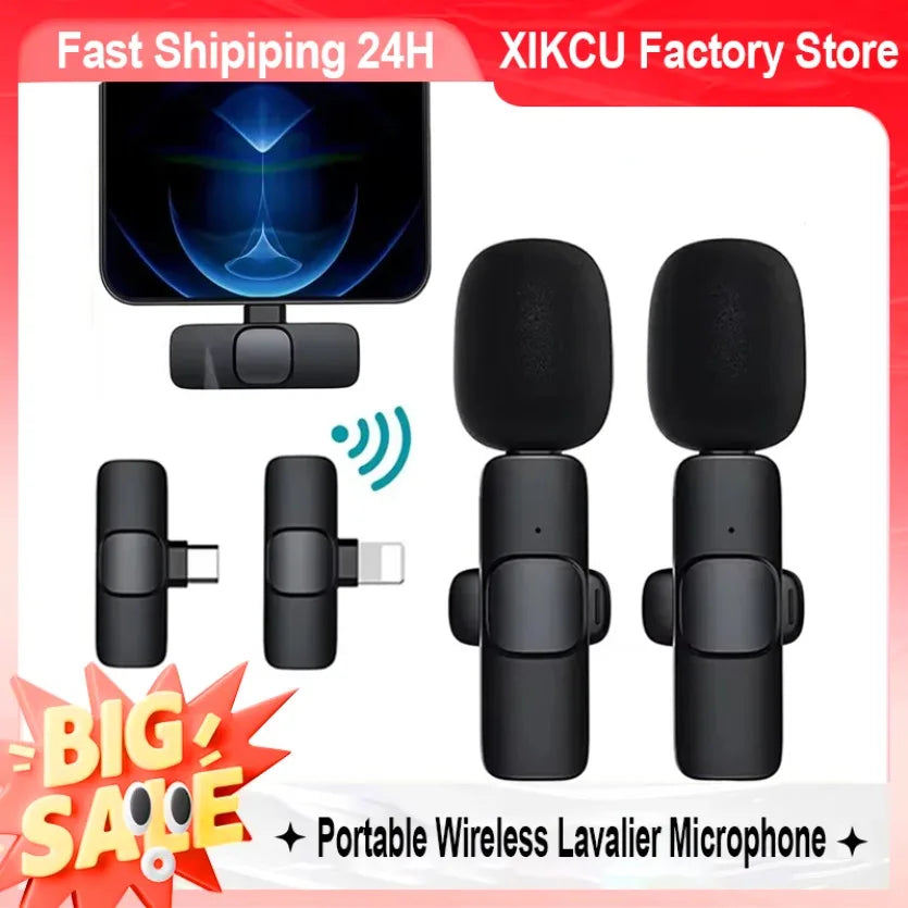 XIKCU Wireless Lavalier Microphone