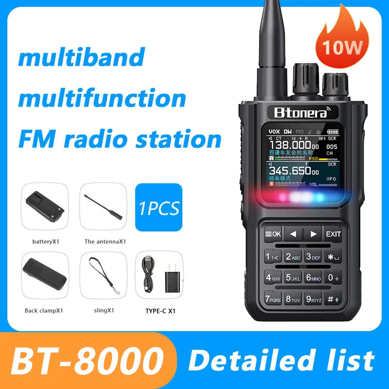 Btonera BT8000 Full Band Ham Radio &ndash; 256 Channel Air Band 1PCS / USB Plug