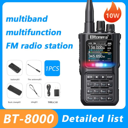 Btonera BT8000 Full Band Ham Radio &ndash; 256 Channel Air Band 1PCS / USB Plug