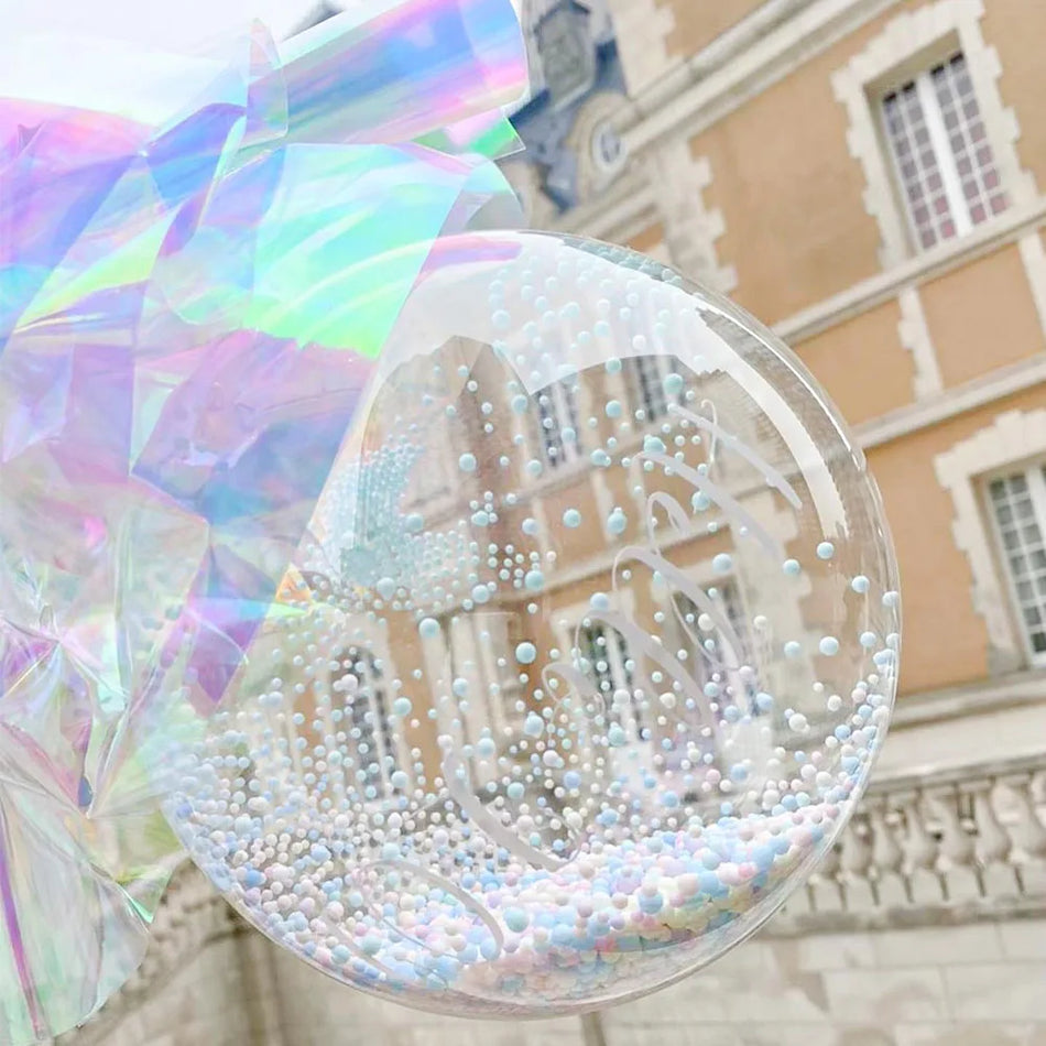 50pcs Pre-stretched Transparent Bobo Balloons for Any Celebration