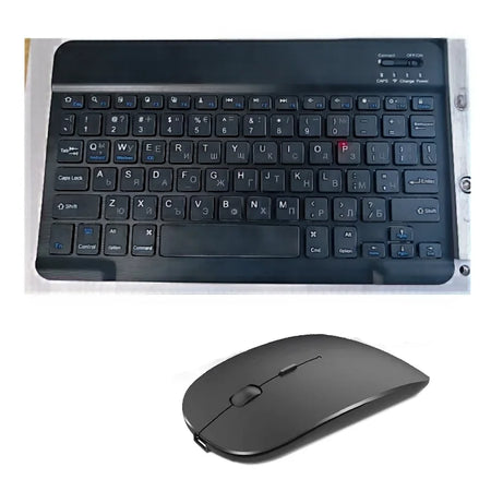 Portable Spanish-English Bluetooth Keyboard and Mouse &ndash; Wireless Convenience for Tablets and PCs Spanish Set