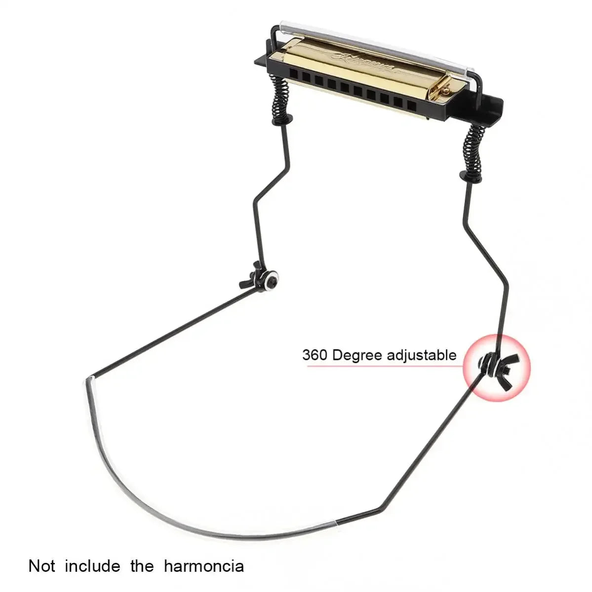 Universal 10 Holes Harmonica Neck Holder &ndash; Adjustable Stand