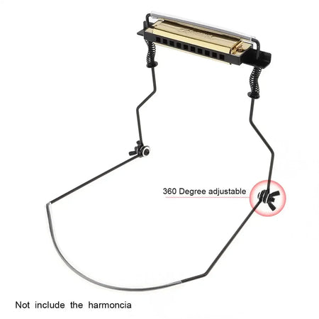 Universal 10 Holes Harmonica Neck Holder &ndash; Adjustable Stand