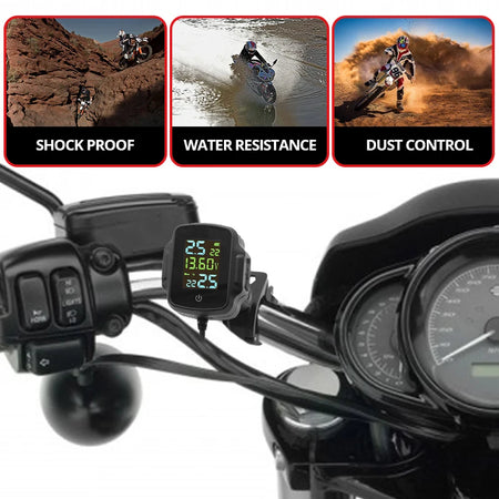 ACCEO K05 TPMS Motorcycle Monitor &ndash; 2 External Sensors