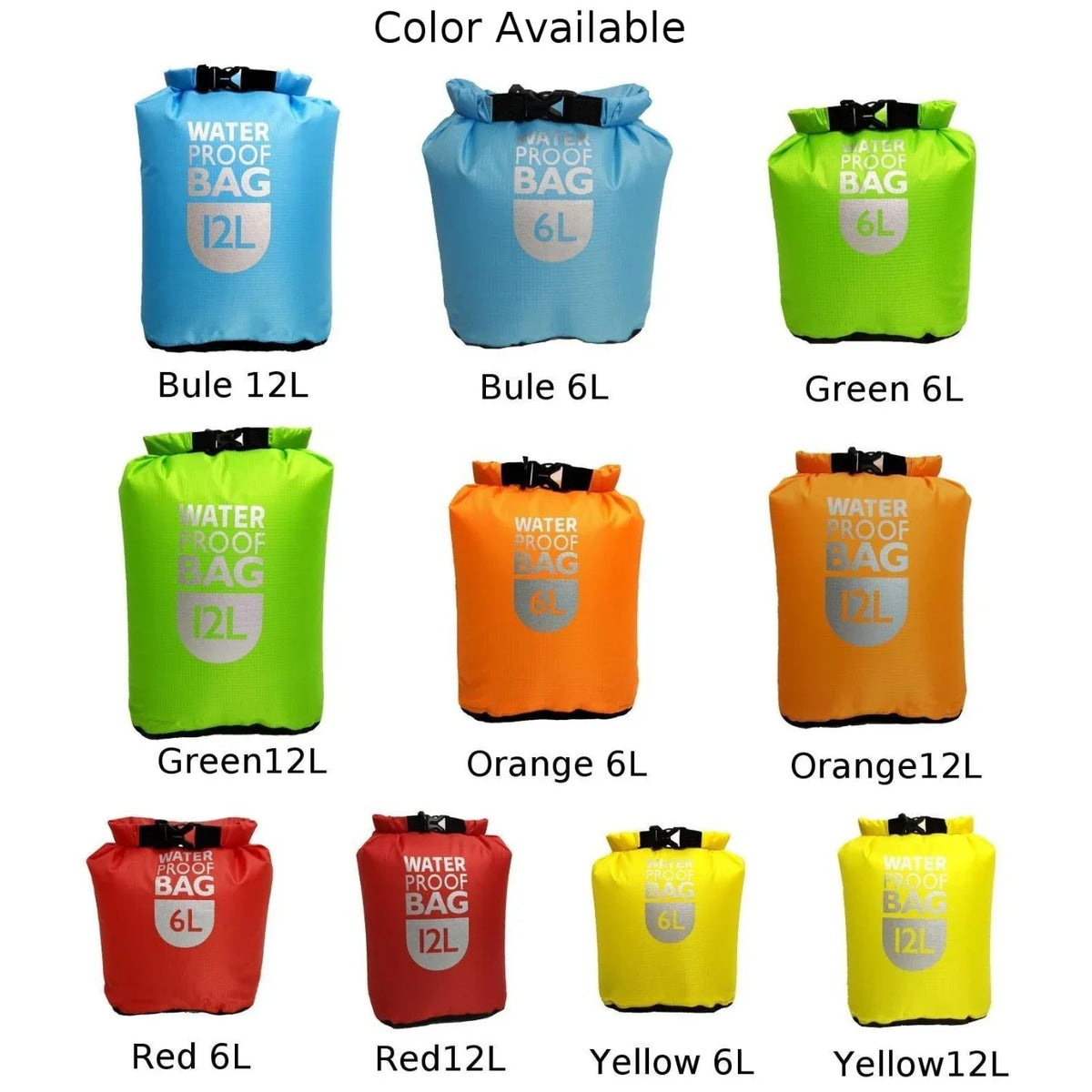 Waterproof Dry Sack Bag for Outdoor Adventures - 6L &amp; 12L Options