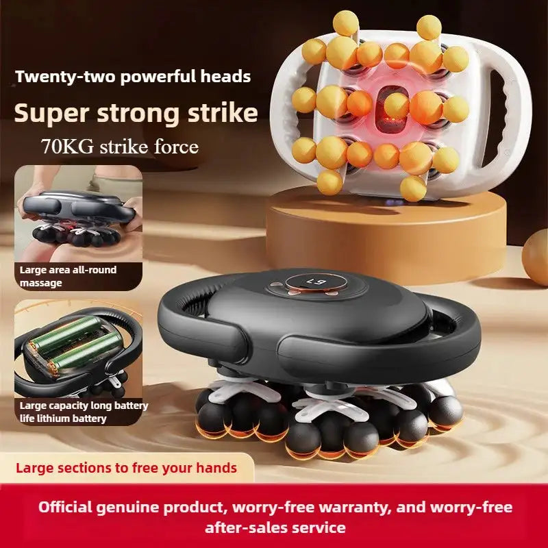 JAIYORL 22 Huvuden Massagepistol Trådlös Djupvävnadsmassagerare