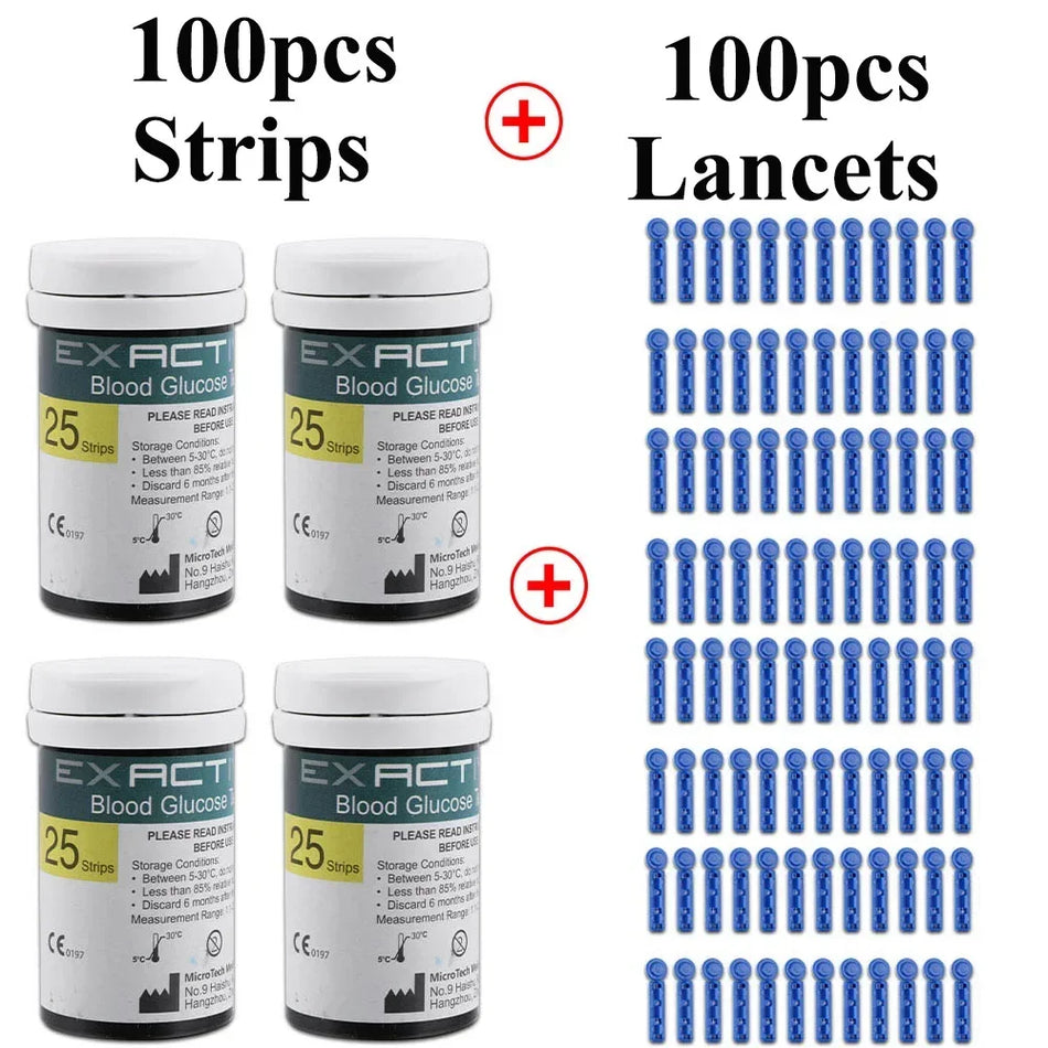 EXACTIVE EQ Diabetic Test Strips &ndash; Accurate Blood Sugar Monitoring 100pcs paper needle / CHINA