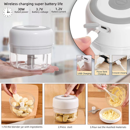Electric Kitchen Food Chopper &ndash; Convenient USB Portable Design