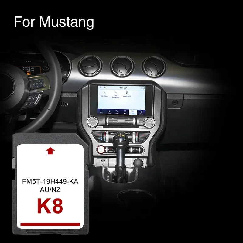 Ford Mustang K8 AUS NZ GPS SD Card 8GB - Latest Map CHINA / for Ford Mustang