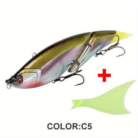 Multi-Jointed Floating Minnow Lure 19cm/55g - Realistic Swimbait for Saltwater Fishing C5 / 19cm55g