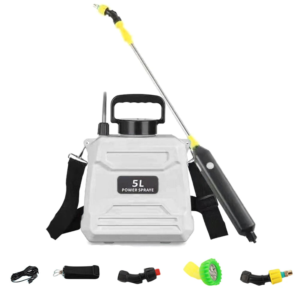 New 5L Backpack Sprayer - Easy Start With One Button WHITE