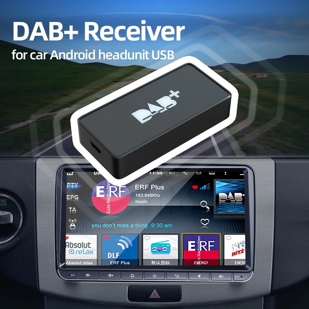 DAB Plus DAB Receiver Antenna - Automatic Scan USB Adapter