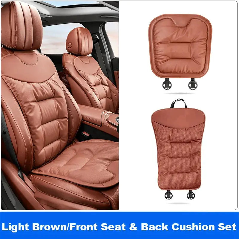 Vtear Universal Car Backrest Pad Front Seat Cushion Back Support Trim Breathable Hole Anti Slip Soft Padded Cotton Filled Parts by InterCyprus Trading Ltd
