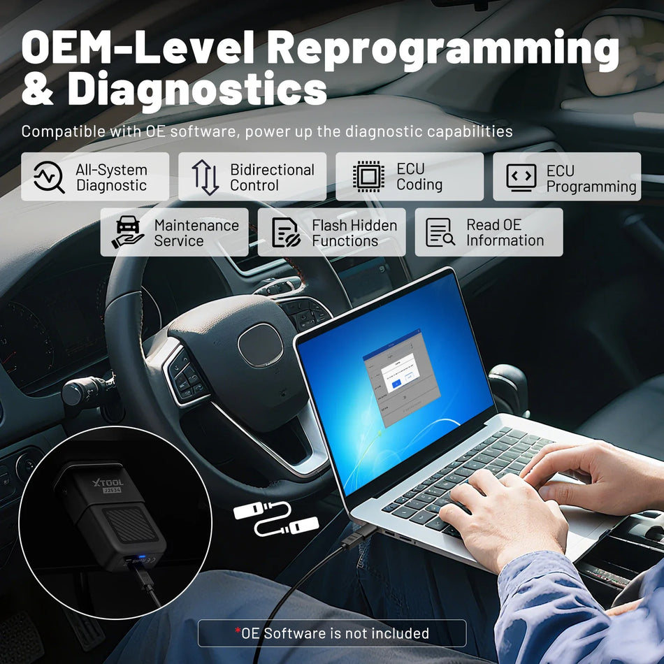 XTOOL XTS500 J2534 Ferramenta de Diagnóstico para Programação de ECU com OBD-II Pass-Thru