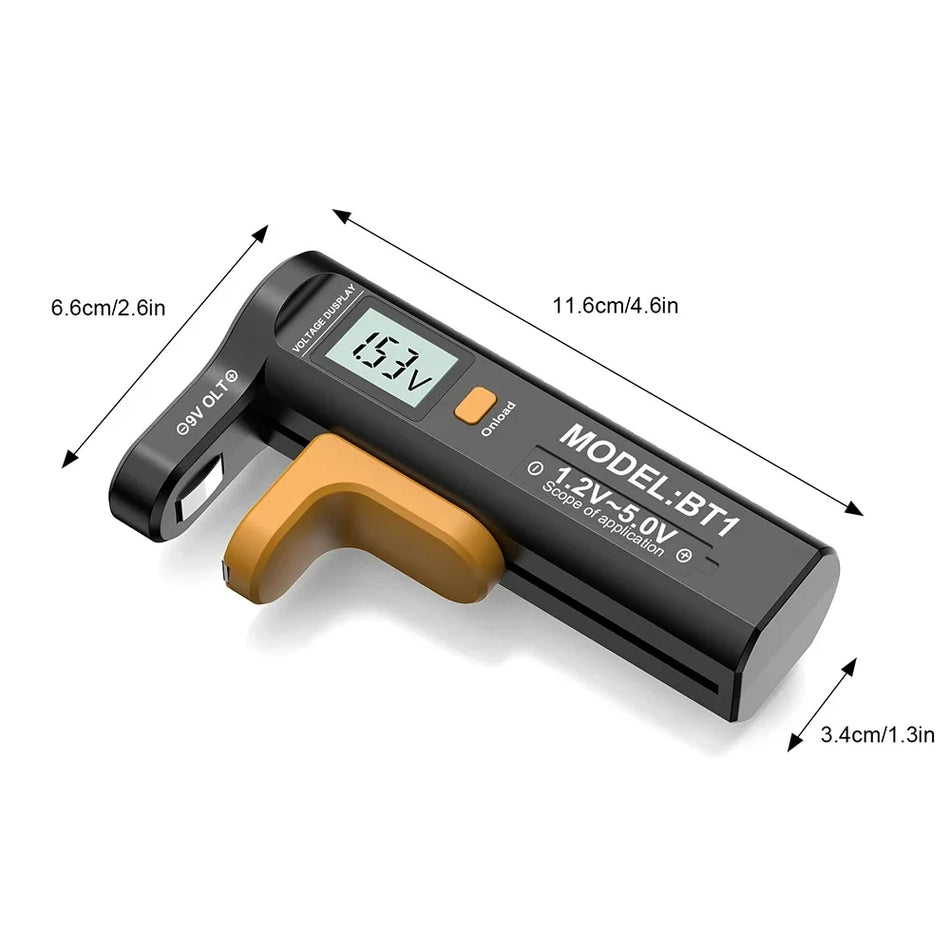 Digital Battery Tester with LCD Display for AA AAA 9V Button Cells BT1