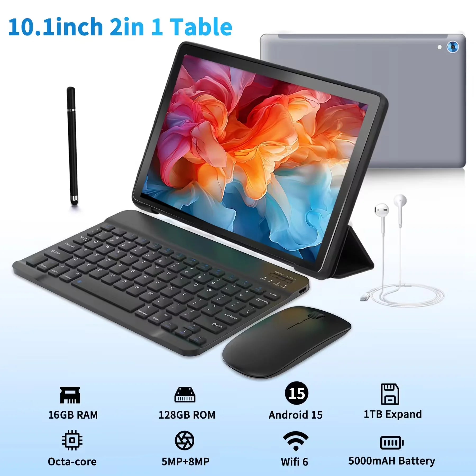 URAO C108 10 Inch Tablet &ndash; Android 14 Ultra Slim WiFi 6