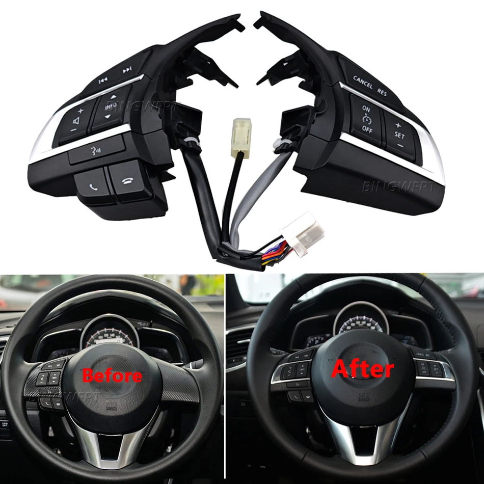 Interruptor de control de crucero retroiluminado para volante de Mazda CX-5 KE